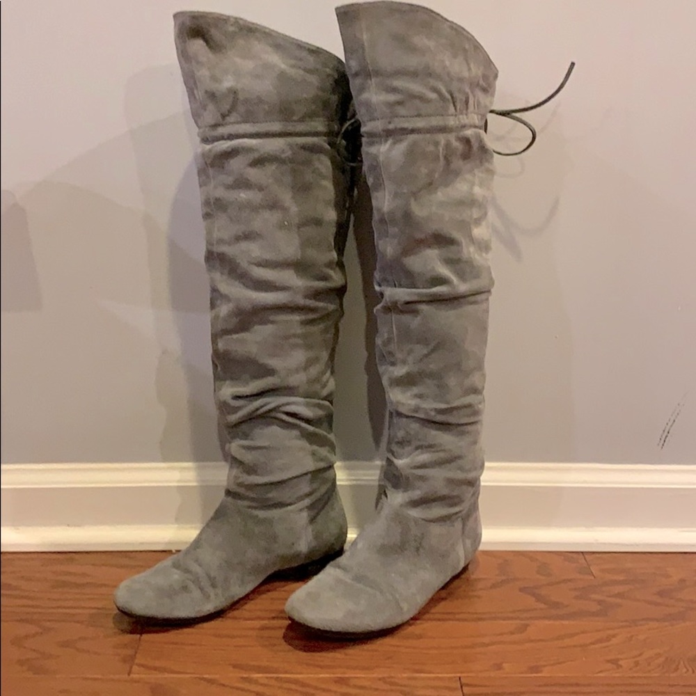Enzo Angiolini Grey Over the Knee boots